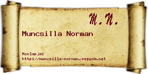 Muncsilla Norman névjegykártya